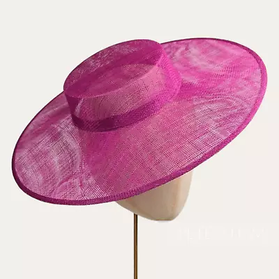 Large Brim Sinamay Boater Fascinator Hat Base For Millinery & Hat Making • £22