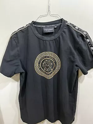 Supply And Demand Men's Medusa Black Tee Large Embroidered Trim • $10.99