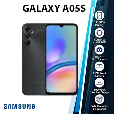 NEW SAMSUNG Galaxy A05s 6GB+128GB Dual SIM AU Stock Android Smartphone - BLACK • $295.99