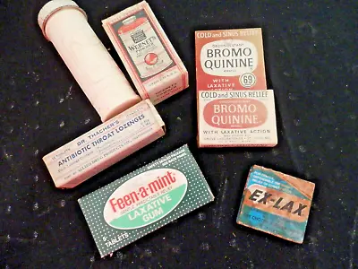 Vintage Medicine Cabinet Lot Boxed Powder-Polident Plastic Tube Apothecary • $5.44