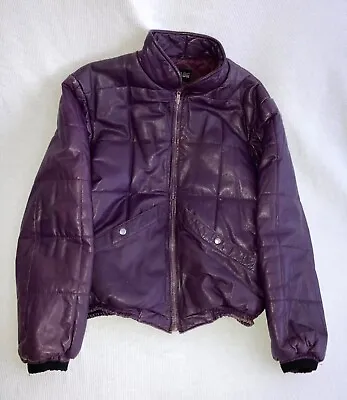 Vintage Leather Jacket Mens 80 S 'M' Purple; Canada • $69