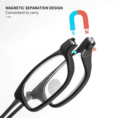 Portable Magnetic Reading Glasses Computer Readers Replaceable Lens Adjustable • $7.43