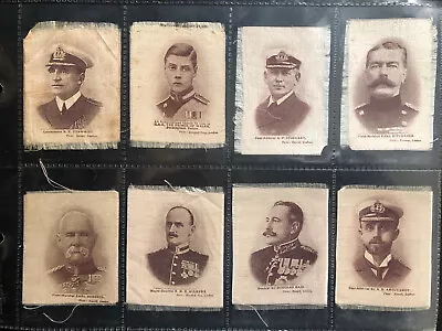 £30 • Buy 14 Godfrey Phillips BDV Cigarette Silks Great War Leaders Sepia Medium