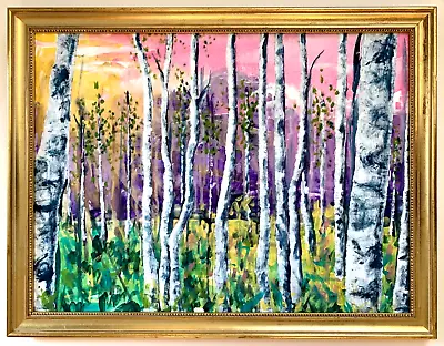 Large Vintage Framed Modernist Fauvist Landscape Oil Painting 26.5  X 20.5  • $49.99