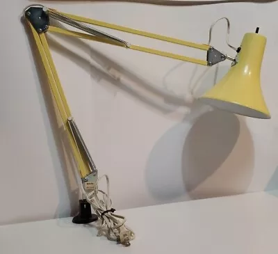 Vtg LUXO Style Yellow Industrial Desk Drafting Lamp Pixar Working Read Notes • $36.57