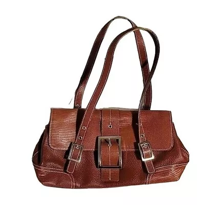 Maxx New York Handbags Brown Medium Casual Faux Leather Big Buckle • $23.80