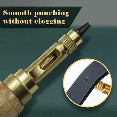 6 In 1 Adjustable Screw Hole Bookbinding Tool Hole Punch Cutter Leather Drill AU • $17.59