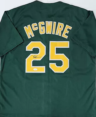 Athletics AL ROY MARK McGWIRE Signed Custom Replica Oakland Jersey AUTO - JSA • $139.99