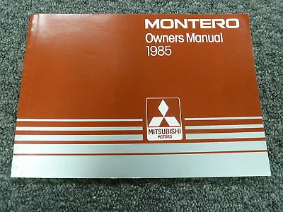 1985 Mitsubishi Montero SUV Owner Owner's Manual User Guide Sport 2.6L 4WD • $55.30