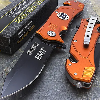 8.25  TAC FORCE EMT SPRING ASSISTED TACTICAL FOLDING POCKET KNIFE Open Assist • $9.95