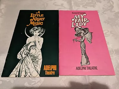 A Little Night Music & My Fair Lady Programmes Adelphi Theatre 70s Vintage • £8