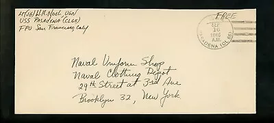 US Naval Ship Cover USS Pasadena CL-65 Cold War Era 1946 • $11.99