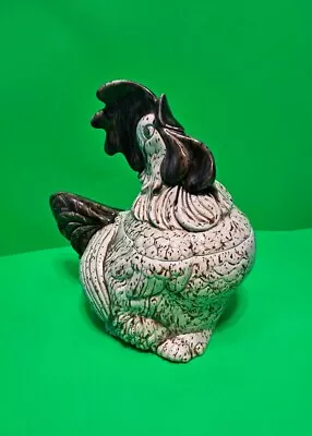 Vintage Pat Gilnep CROWING FARMHOUSE ROOSTER COOKIE JAR #G-622   VG • $68.77