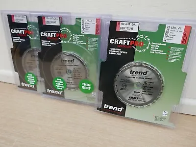 3 X Trend 120mm 24t Tct 20mm Bore Mafell Kss40 Plunge Saw Blades  Csb/12024t • £37.89