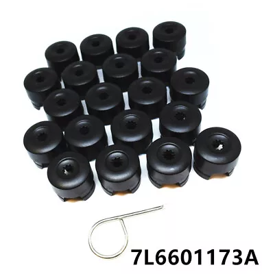 20x BLACK WHEEL LUG BOLT CAP COVER FOR VW TRANSPORTER T5 TOUAREG AMAROK CAPS     • $13.99