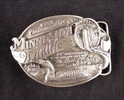 Minnesota Wildlife LOON STATE BIRD Commemorative Belt Buckle 1986 LIMITED ED • $25