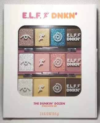 ELF Cosmetics X Dunkin DNKN The Dunkin' Dozen Eyeshadow Palette 1 Dozen Shades  • $19.95