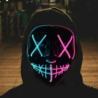 $8.45 • Buy 2Pcs Glow Up Purge Mask Halloween Anonymous Carnival Parties Masquerade US Stock