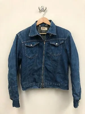 Men's Vintage Montgomery Ward 101 Denim Blanket Lined Jacket - Size 40 • $101.95