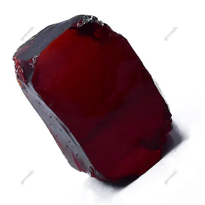 Lab-Created Ruby Bloody Red Uncut Rough 60.90 Ct CERTIFIED Gemstone Huge Size • $12.84