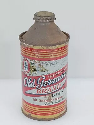 Vintage Old German Brand W/ Cap Queen City Brewing Cumberland Cone Top Beer Can • $68