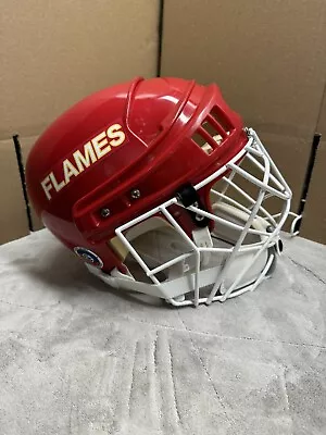 Vintage Rare Ccm Ht2 Mike Vernon Nhl Calgary Flames Goalie Mask Hockey Helmet • $465