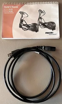 Original AC Power Cord And Owners Manual For Precor EFX 5.23 Elliptical Machine • $14.99