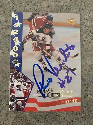 Phil Verchota Usa Olympic Hockey Signed 1995 Signature Rookies Miracle On Ice! • $49