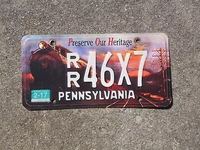 2017 Pennsylvania Preserve Our Heritage License Plate Pa Penna Railroad Train • $149.99