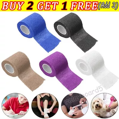 Self Adhesive Cohesive Bandage Ankle Wrist First Aid Sports Medical Tape Wrap US • $4.88