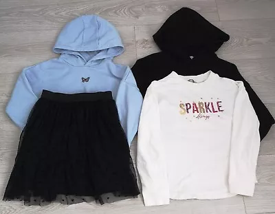 Girls Clothes Bundle Age 8-9 Years Zara M&S & George. Hoodies Tutu Skirt & Top • £8.99