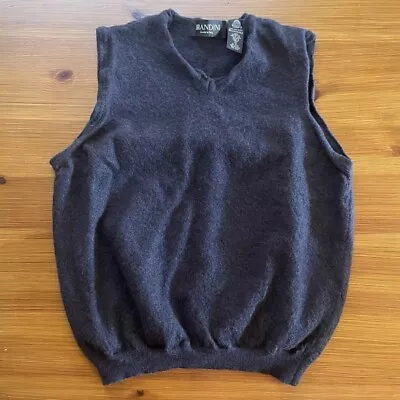 Men’s Brandini Pure New Wool Woolmark V-Neck Sweater Vest - Medium • $10