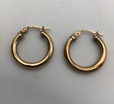 9ct Yellow Gold Hoops With Clicker Clasps • £25.99