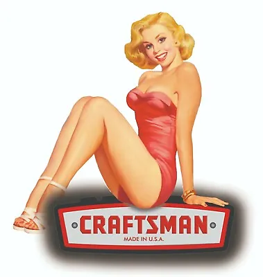 Craftsman Tool Sticker Relax Girl Pinup Sexy Vintage Decal Mechanic Tool Box Usa • $4.95