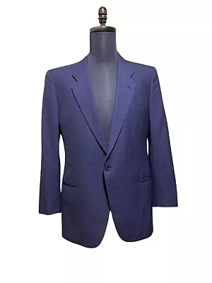 Giorgio Armani Vintage 2-Piece Blue Suit Jacket Pants 38R-40R Made In Italy • $150