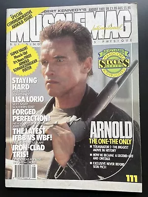 £6.95 • Buy MuscleMag International Arnold Schwarzenegger August 1991 *COLLECTOR’S ITEM*