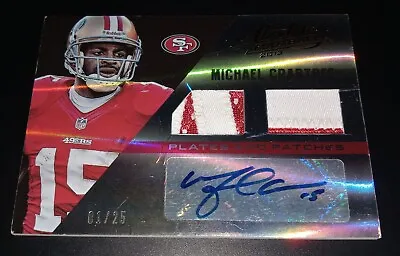 Michael Crabtree Patch Auto 2013 Absolute Plates And Patches 01/25 (Read) • $18
