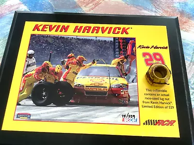 Kevin Harvick# 29 Plaque Picture  Contains An Actual Race-used Lug Nut 78/529 • $74.95