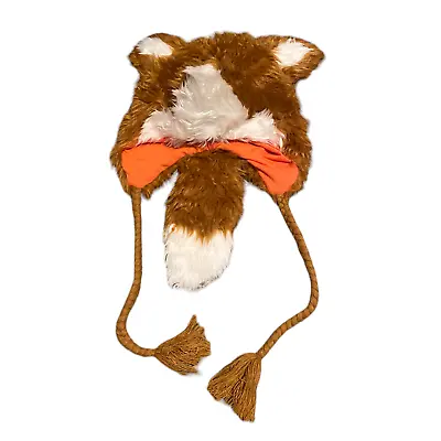 $9.99 • Buy Claire's Fox Face Womens Hat Furry Animal Long Braided Ear Straps