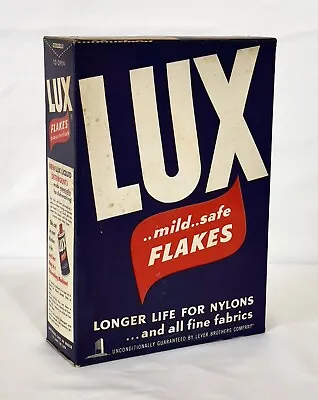 Vintage LUX Flakes Detergent Large 12 1/2 Oz Advertising Box NOS Unopened • $19.99