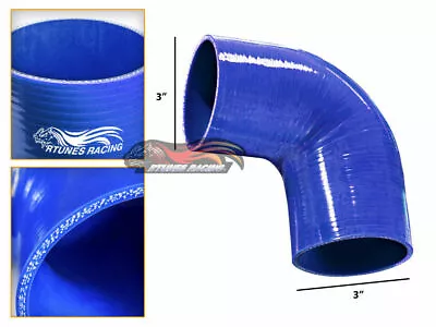 BLUE 3  76mm 4-ply Elbow Silicone Hose Turbo Intake Intercooler For Infiniti • $17.09