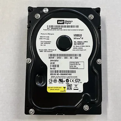 WD Caviar SE WD800JD 80GB 3.5  SATA HDD 3Gbs 8MB Cache 7200 RPM WD800JD-75MSA2 • $24.90