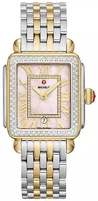 Michele Deco Madison Diamonds Pink Mother-of-Pearl Women's Watch MWW06T000266 • $2199