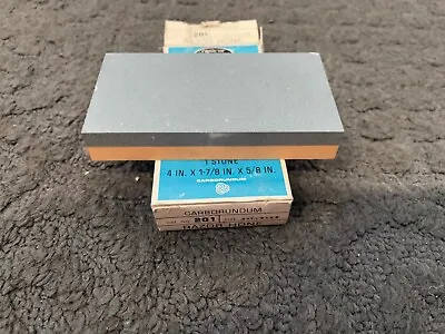 VINTAGE Carborundum USA #201 RAZOR HONE Sharpening Stone NOS IN BOX • $59.95