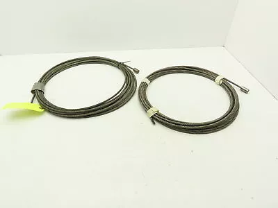 1/4 X 50'  Steel Wire Rope Winch Hoist Lifting Cable  Lot Of 2 • $64.99