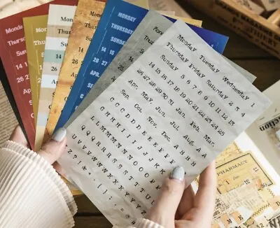 $2.39 • Buy Number Paper Sticker Stationery Bullet Journal Japanese Style Laptop Gift Diary