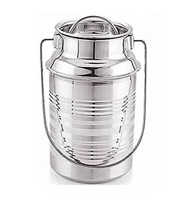 Stainless Steel Milk Storage Can Color Silver 2 Litre Free Ship • £18.80