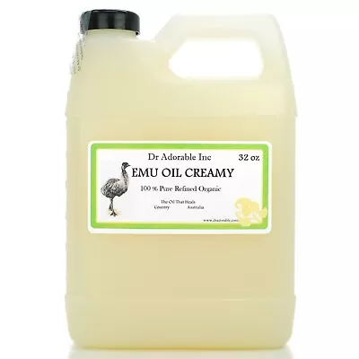 Pure Organic Emu Oil Natural Fresh Australian   2 Oz 4 Oz 8 Oz -128 Fl.oz/7 Lb • $175