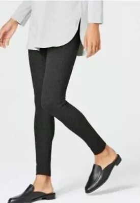$17.99 • Buy J. JILL Gray & Black Mini-Houndstooth PONTE LEGGINGS Pull-On Skinny L Tall
