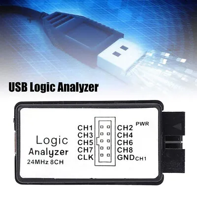 8 Channels USB Logic Analyzer Saleae  8 CH Logic Analyzer For MCU ARM FPGA 24MHz • £9.33